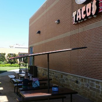 Torchy's Tacos - Sweet little side patio area with lots of shade. Good place to run kids around while you eat. - Tex-Mex Near Me - Fort Worth, Texas