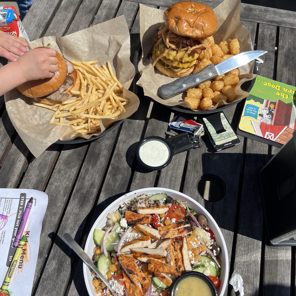 Morro Grill - Mediterranean bowl and outlaw burger and kids tritip sandwich. - American Near Me - Morro Bay, California