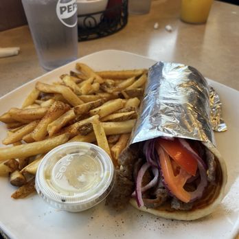 Zebb's Family Restaurant - Gyro Sandwich Side of French Fries - American Near Me - Milwaukee, Wisconsin