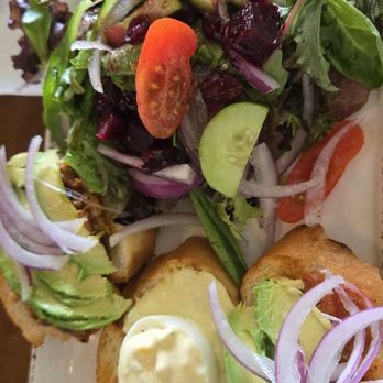 Sage Social Eatery - Covina - Trio avocado toast. The salad with beets elevated this dish - Latin American Near Me - Covina, California Sage Social Eatery - Covina - Trio avocado toast. The salad with beets elevated this dish - Latin American Near Me - Covina, California