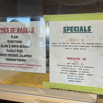 Boil & Bake - Types of bagels and specials menu as of July 2025 - Bagels Near Me - Costa Mesa, California