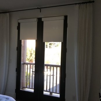 The Blind Spot - Blackout shades on french doors. - Shades & Blinds Near Me - Sun Valley, California The Blind Spot - Blackout shades on french doors. - Shades & Blinds Near Me - Sun Valley, California