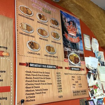 Taco shop El Rey - Breakfast menu - served all day - Mexican Near Me - Sonora, California Taco shop El Rey - Breakfast menu - served all day - Mexican Near Me - Sonora, California
