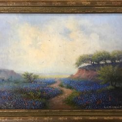 Prism Specialties Art of Central Texas - Repaired Blue Bonnet Painting