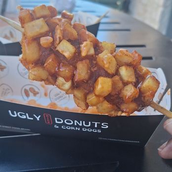 Ugly Donuts & Corn Dogs - Original Ugdog with "potatoe crisps." I can't remember the name of them. - Korean Near Me - Pearland, Texas