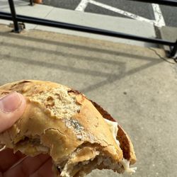 Bagelman - Excuse my chewed food, but I received this 3/22/25 and I noticed there appears to be mold on the bagel?? Yuck
