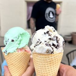 Cloverleaf Creamery - Mint & Cookies and Cream Cones