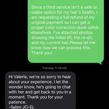 Salon Jo-El - Messages with salon - Hair Salons Near Me - Phoenix, Arizona Salon Jo-El - Messages with salon - Hair Salons Near Me - Phoenix, Arizona