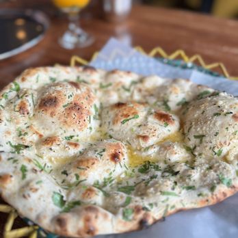 Khan Saab Desi Craft Kitchen - Garlic Naan - Pakistani Near Me - Fullerton, California