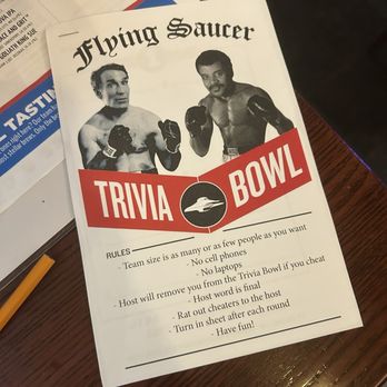 Flying Saucer - Trivia rules - New American Near Me - Little Rock, Arkansas