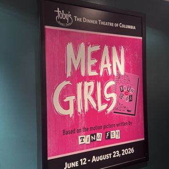 Toby's Dinner Theatre - Mean Girls playing now - Dinner Theater Near Me - Columbia, Maryland Toby's Dinner Theatre - Mean Girls playing now - Dinner Theater Near Me - Columbia, Maryland