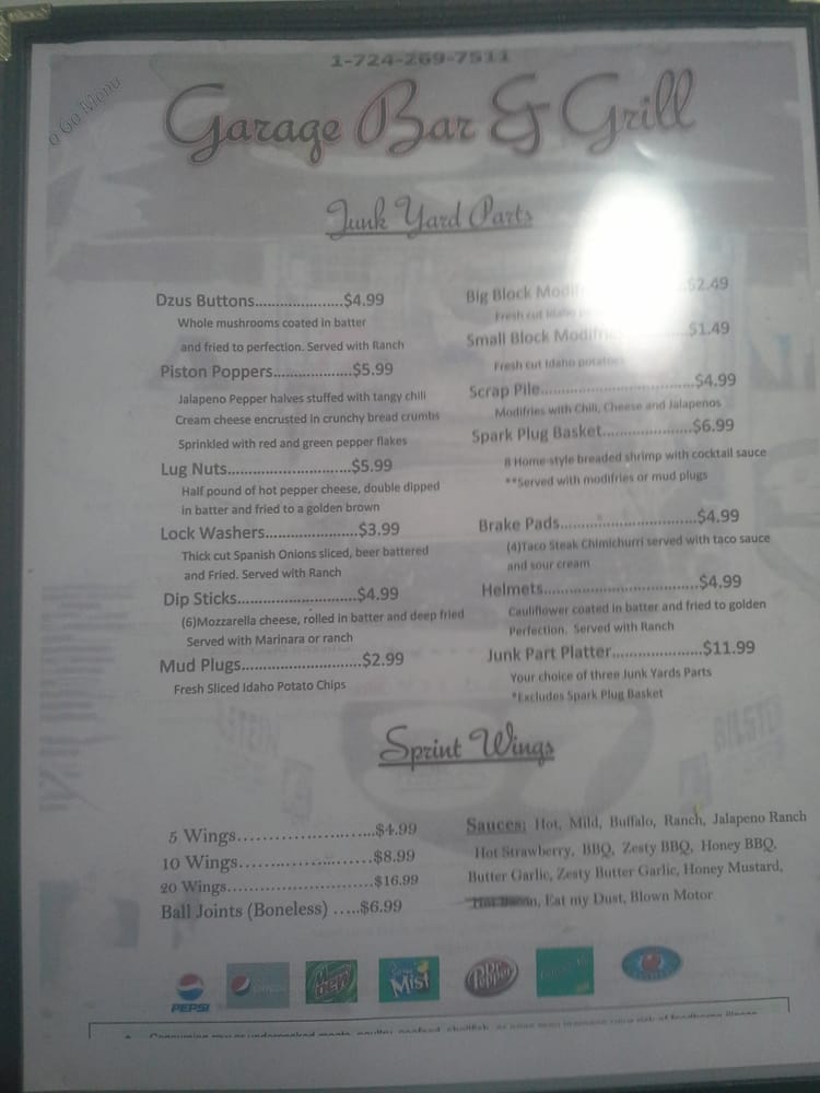 THE GARAGE BAR AND GRILL 1770 Springfield Church Rd, Jackson Center, Pennsylvania Bars