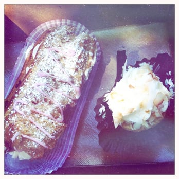 Dahlia Bakery - rhubarb eclair and a mini coconut cream pie - Bakeries Near Me - Seattle, Washington