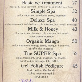 Super Spa & Nails - Services & Prices pt. 2 (as of July 2017) - Nail Salons Near Me - Lanham, Maryland