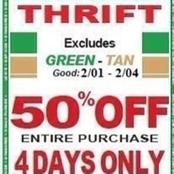 Park Ave Thrift - This store offers email coupons!