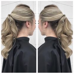 Honeycomb - Highlights with a casual updo style