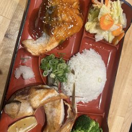 Bento box -- salmon and yellowtail collar Bento box -- salmon and yellowtail collar