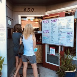 Menu and ordering window during covid
