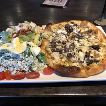 SPIN! Pizza - Mini Mia deal - Chicken and Goat Cheese Pizza with Chicken Cobb Salad - Pizza Near Me - Kansas City, Missouri SPIN! Pizza - Mini Mia deal - Chicken and Goat Cheese Pizza with Chicken Cobb Salad - Pizza Near Me - Kansas City, Missouri