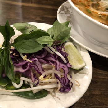 Pho 5UP FULTON - Side of greens for Bun Bo Hue - Vietnamese Near Me - Laurel, Maryland