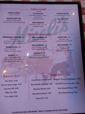 Menu photo 4 Miceli's Los Angeles, CA