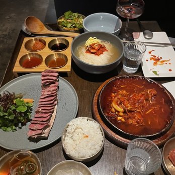 Sam Sunny - Spicy Squid and Bean Sprout 25oz Tomahawk 'Galbi' - Korean Near Me - New York, New York Sam Sunny - Spicy Squid and Bean Sprout 25oz Tomahawk 'Galbi' - Korean Near Me - New York, New York