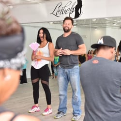 Loibels Fitness Dance Center - Owners Loibel and Kevin Lottermann at the opening of Loibels Fitness Dance Center