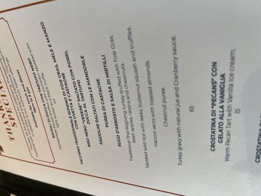 Menu photo 8 Zucca Coral Gables, FL