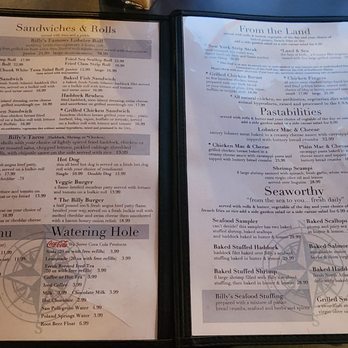 Billy's Chowder House - Menu 3 - Seafood Near Me - Wells, Maine