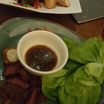 AnQi Bistro - Beef lettuce wrap with the other black mussels in the background - Asian Fusion Near Me - Costa Mesa, California AnQi Bistro - Beef lettuce wrap with the other black mussels in the background - Asian Fusion Near Me - Costa Mesa, California