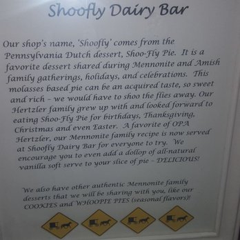 Shoofly Dairy Bar - Cool explanation behind the name - Shaved Ice Near Me - Williamsburg, Virginia Shoofly Dairy Bar - Cool explanation behind the name - Shaved Ice Near Me - Williamsburg, Virginia
