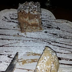 Shirin Cafe - Pecan chocolate cake and chocolate mousse