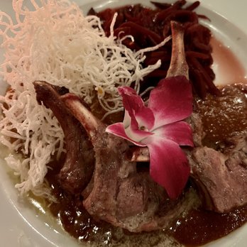 Sazon - Lamb with orange apricot mole. Sides were extremely sweet (pickled beets and puréed squash or sweet potato) - Mexican Near Me - Santa Fe, New Mexico