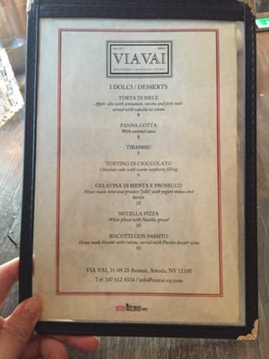 Menu photo 7 Via Vai Astoria, NY