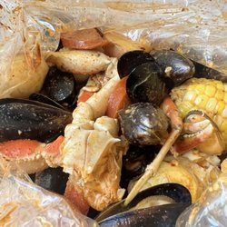 The Krazy Crab - Crab boil bag B was amazing with medium spice.