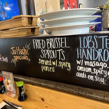 Ju Hachi - Need inspiration? Try the Lobster roll and the fried Brussels sprouts! - Sushi Bars Near Me - Sacramento, California Ju Hachi - Need inspiration? Try the Lobster roll and the fried Brussels sprouts! - Sushi Bars Near Me - Sacramento, California