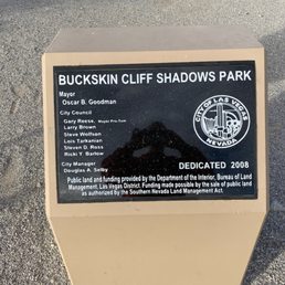 Dedication marker.