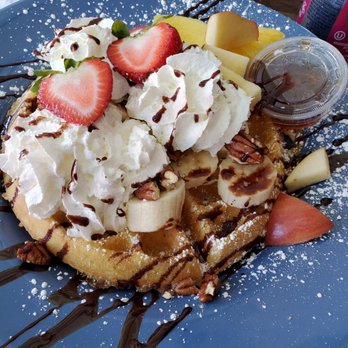 Big City Coffee - Banana split waffles. Big hit with the kids. - Breakfast & Brunch Near Me - Boise, Idaho Big City Coffee - Banana split waffles. Big hit with the kids. - Breakfast & Brunch Near Me - Boise, Idaho