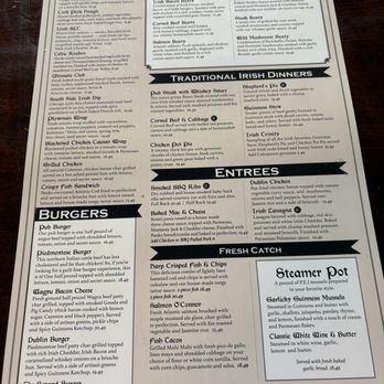 O'Connor's Public House - Menu - Irish Pub Near Me - Rochester, Michigan
