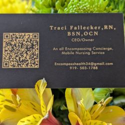 Encompass Health & IV Wellness - Business card with QR booking code