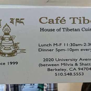 Cafe Tibet - Vegan Restaurant - Vegetarian Near Me - Berkeley, California