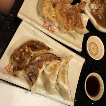 Ramen-Ya - The gyoza for both our Combo As (she got vinegar & I got gyoza sauce) - Ramen Near Me - Honolulu, Hawaii Ramen-Ya - The gyoza for both our Combo As (she got vinegar & I got gyoza sauce) - Ramen Near Me - Honolulu, Hawaii