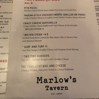 Marlow's Tavern - Kids Menu - New American Near Me - Marietta, Georgia Marlow's Tavern - Kids Menu - New American Near Me - Marietta, Georgia