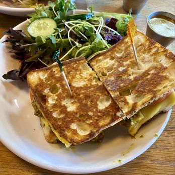 Cozy Plum - Pesto Grilled Cheese & Side Salad - Sandwiches Near Me - Sebastopol, California Cozy Plum - Pesto Grilled Cheese & Side Salad - Sandwiches Near Me - Sebastopol, California