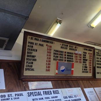 Chop Suey Inn - menus and prices on the wall - Chinese Near Me - Saint Louis, Missouri
