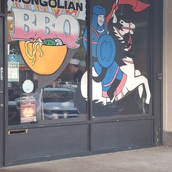 Chang's Mongolian Grill - Mongolian Rider window art - Mongolian Near Me - Folsom, California