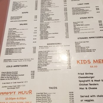 Mo's Seafood - Menu side 1/2 - Seafood Near Me - Towson, Maryland Mo's Seafood - Menu side 1/2 - Seafood Near Me - Towson, Maryland
