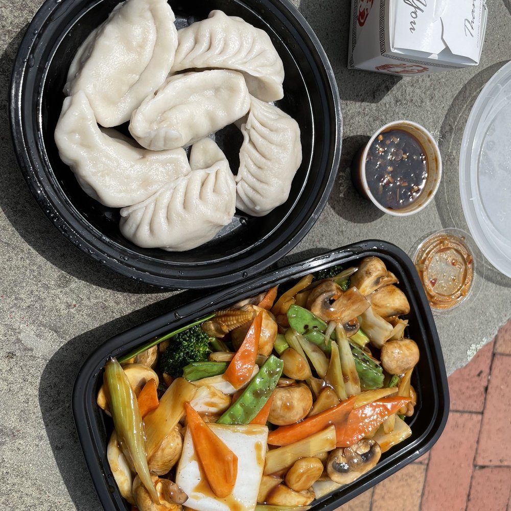 Dumplings and vegetable delight