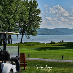 Otsego Golf Club - View from The Porch overlooking the 9th hole, lakefront!