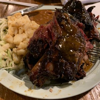 The Salt Lick BBQ - Beef rib and brisket plate. MEAT! - Barbeque Near Me - Round Rock, Texas The Salt Lick BBQ - Beef rib and brisket plate. MEAT! - Barbeque Near Me - Round Rock, Texas